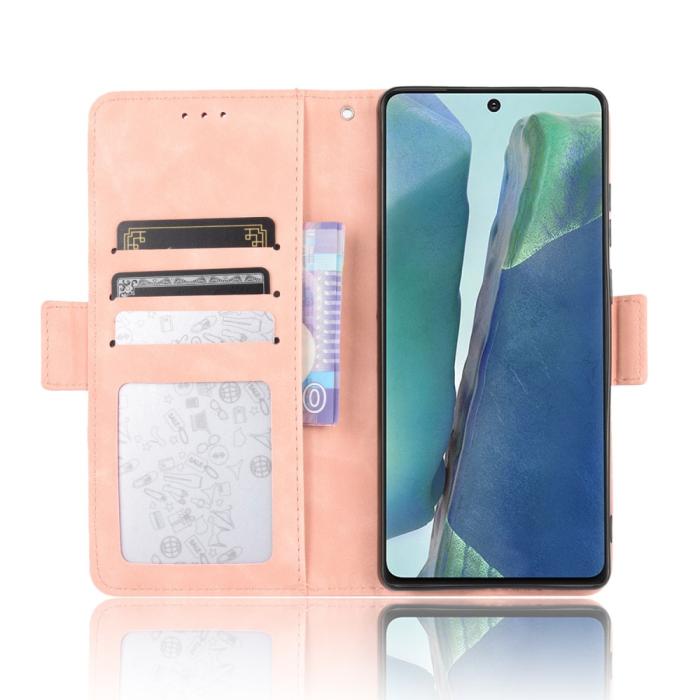 UTGATT1 - Protector Läder Plånboksfodral Galaxy S20 FE - Rosa