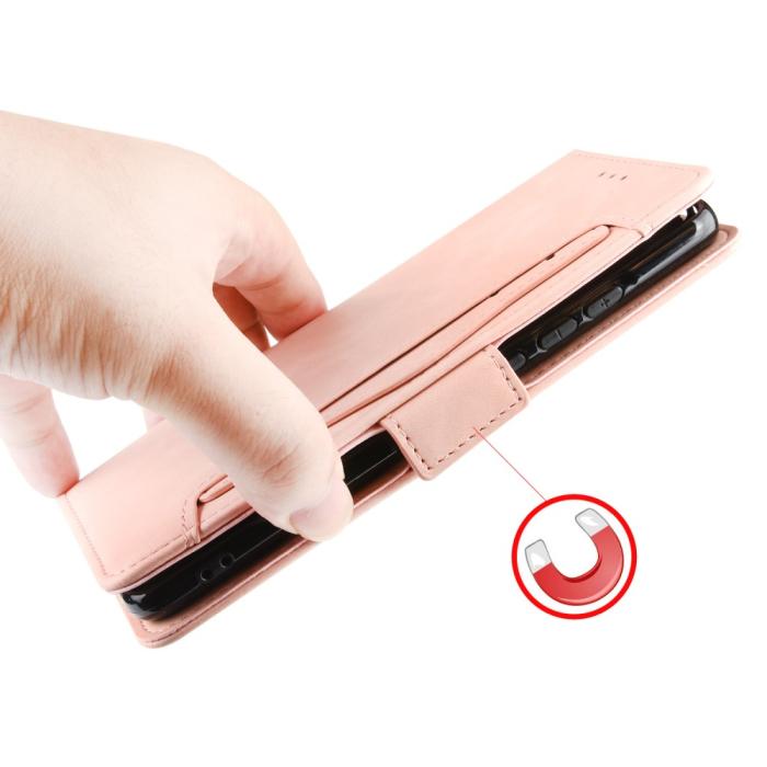 UTGATT1 - Protector Läder Plånboksfodral Galaxy S20 FE - Rosa