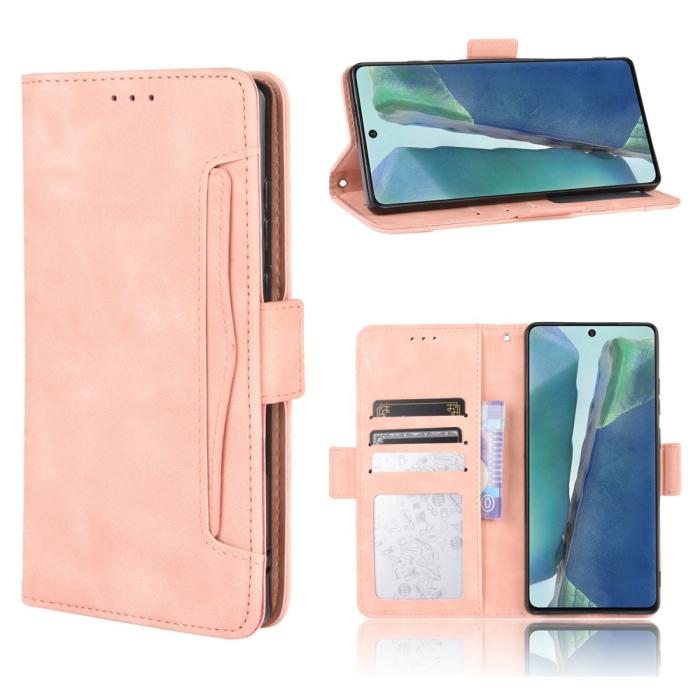 UTGATT1 - Protector Läder Plånboksfodral Galaxy S20 FE - Rosa