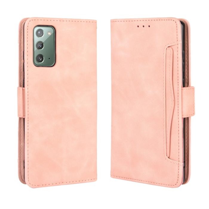 UTGATT1 - Protector Läder Plånboksfodral Galaxy S20 FE - Rosa