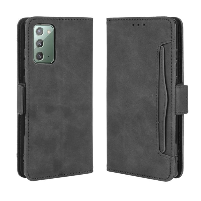 UTGATT1 - Protector Läder Plånboksfodral Galaxy S20 FE - Svart
