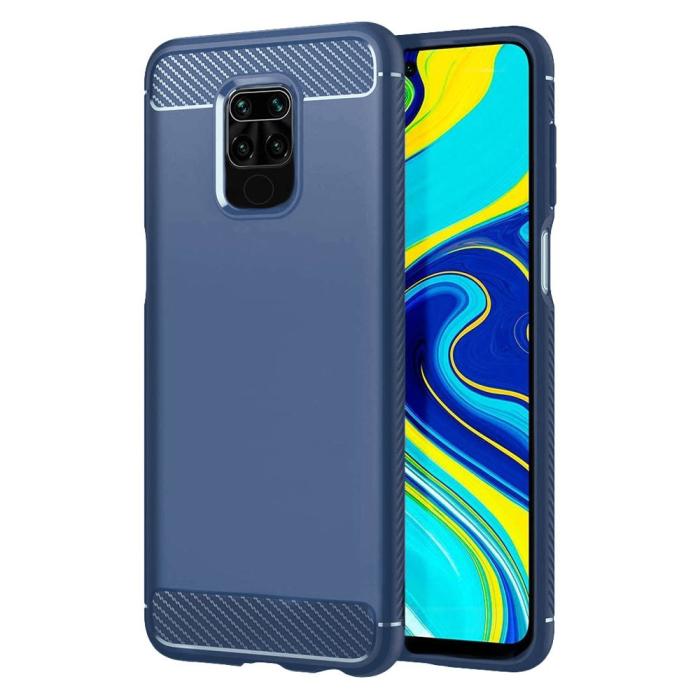 UTGATT5 - Carbon series skal Redmi 10X 4G/Redmi Note 9 Blå