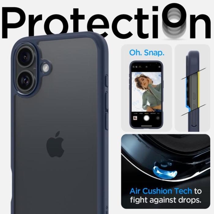 UTGATT - Spigen iPhone 16 Mobilskal Ultra Hybrid - Marinblå