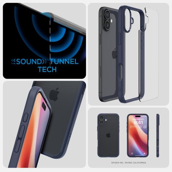 UTGATT - Spigen iPhone 16 Mobilskal Ultra Hybrid - Marinblå