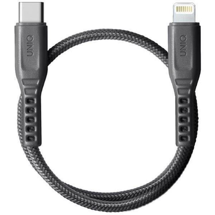 Uniq USB-C till Lightning kabel Flex Nylon 0.3m 18w - Svart | 3541 | AlltMobil