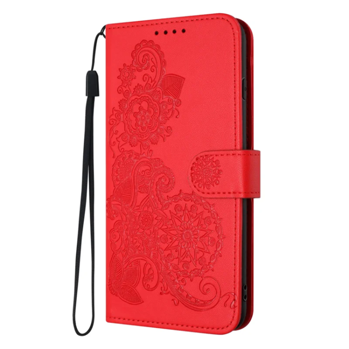 A-One Brand - iPhone 17 Pro Max Plånboksfodral Mandala Flower - Röd