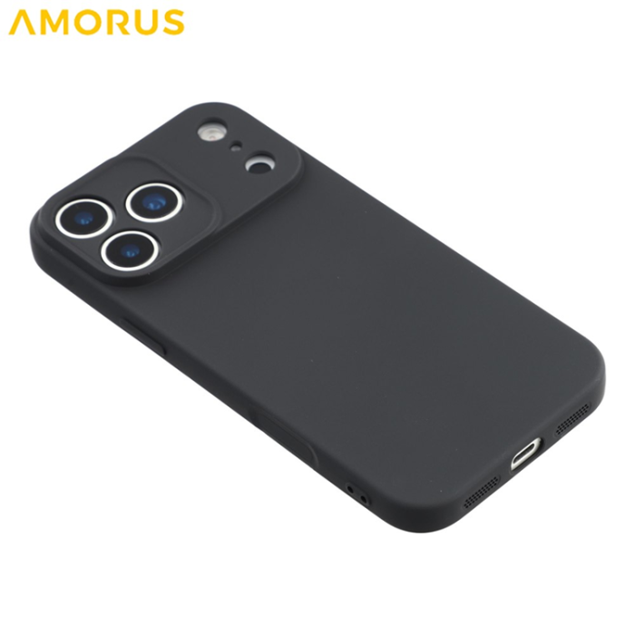 Amorus - AMORUS iPhone 17 Pro Max Mobilskal Precise Cutouts - Svart