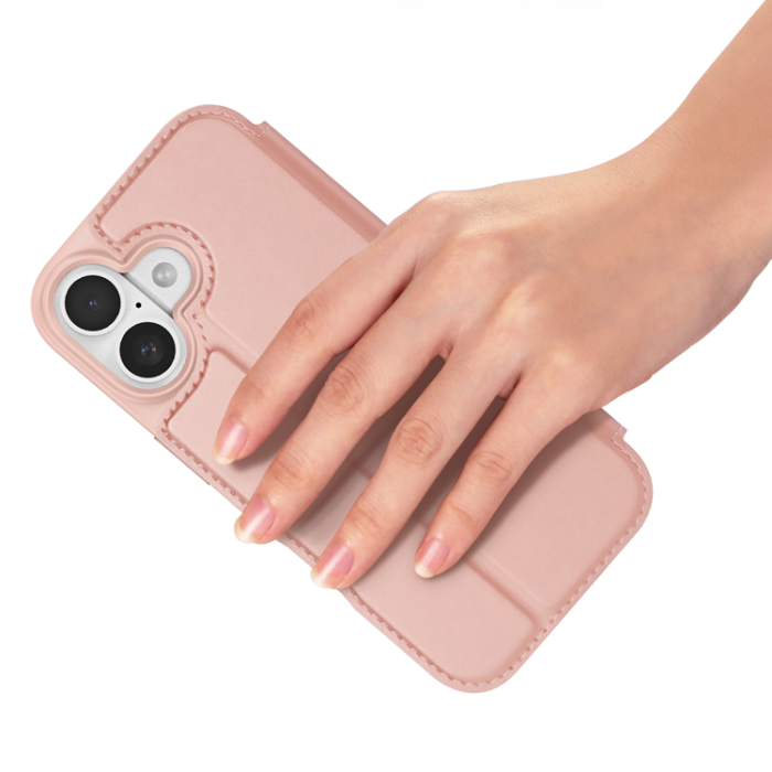 Dux Ducis - Dux Ducis iPhone 17 Plånboksfodral Skin Pro Läder - Rosa