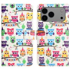A-One Brand - iPhone 17 Pro Plånboksfodral Pattern Print Läder