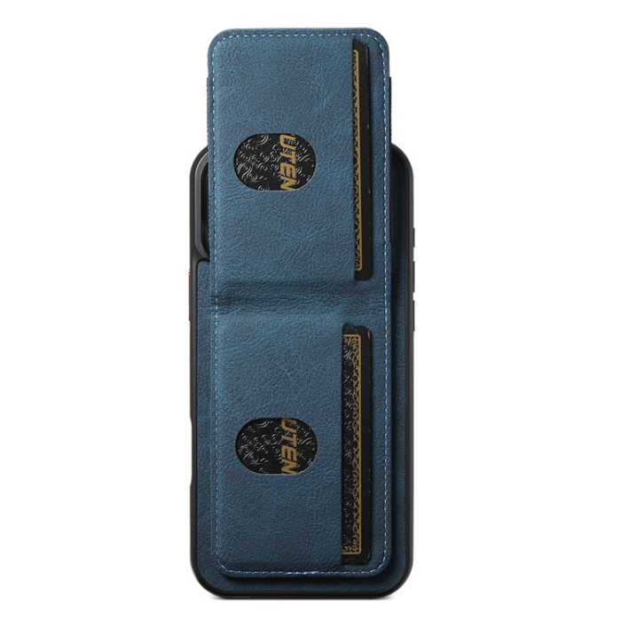 SUTENI - SUTENI iPhone 16 Pro Max Mobilskal Korthållare Litchi Läder