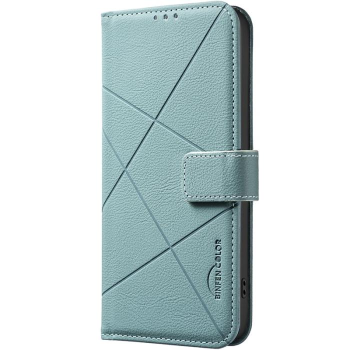 BINFEN COLOR - BINFEN Samsung Galaxy A37 Plånboksfodral Konstläder RFID Skydd - Grön