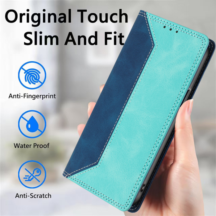 A-One Brand - OnePlus 15 Konstläder Plånboksfodral Färg Splicing RFID-Skydd