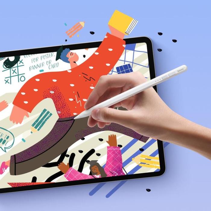 BASEUS - Baseus Active Stylus Penna Smooth För iPad - Vit