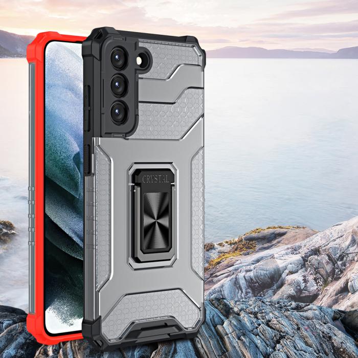 UTGATT1 - Galaxy S21 FE Skal Kickstand Tough Rugged - Blå