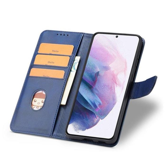 Ruhtel - Magnet Elegant Flip Fodral Galaxy S22 Plus - Blå