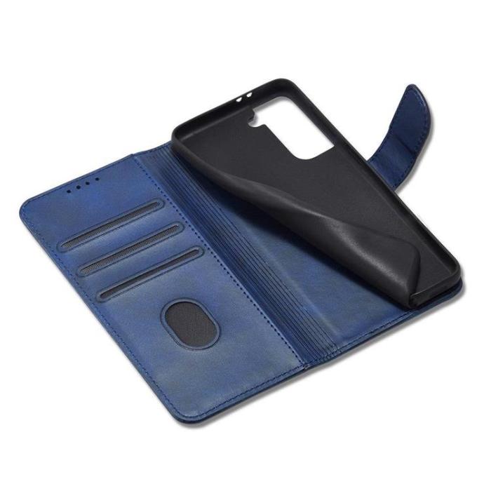 Ruhtel - Magnet Elegant Flip Fodral Galaxy S22 Plus - Blå