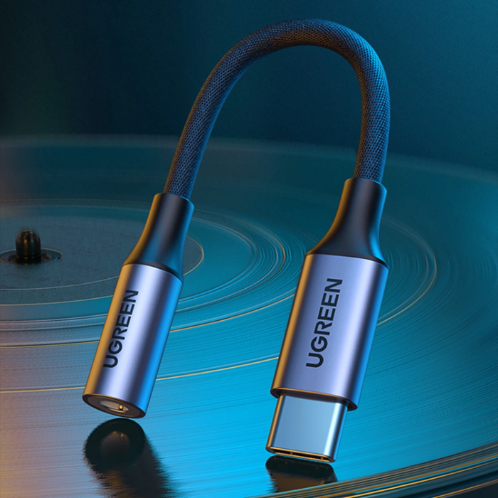 Ugreen - Ugreen Adapter USB-C till Audio Miniuttag 3.5 mm för Hörlurar - Grå
