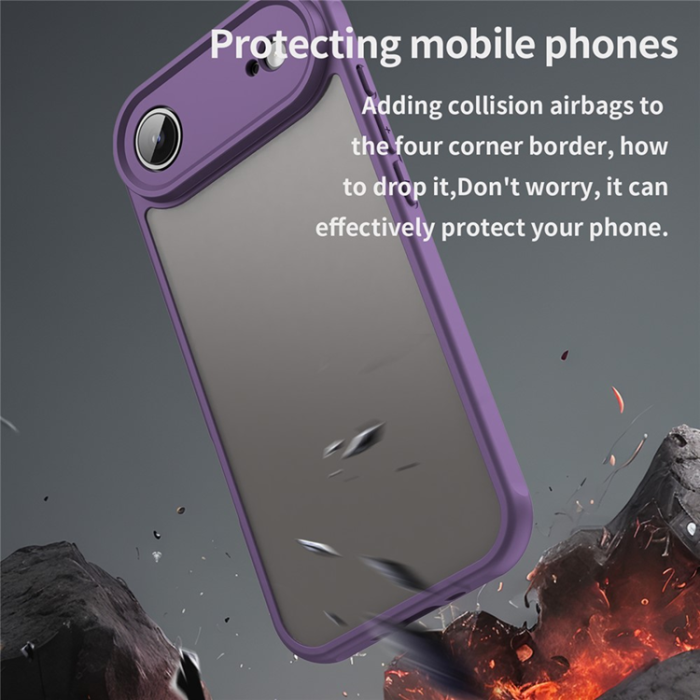 A-One Brand - iPhone Air Mobilskal Frostade krockkuddar Drop Proof - Lila