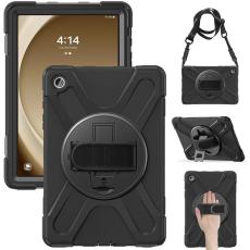 A-One Brand - Galaxy Tab A9 Plus Skal Kickstand Handrem Med Axelrem - Svart