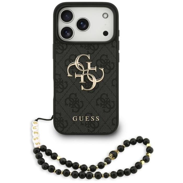 Guess - Guess iPhone 17 Pro Mobilskal 4G Strap 4G Classic Logo - Svart