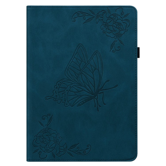 A-One Brand - iPad 10.9 (2022) Fodral Butterfly Flower Imprinted - Blå