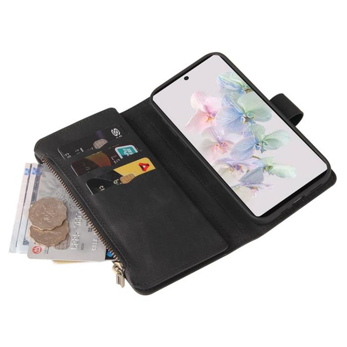 OEM - Google Pixel 7 Pro Plånboksfodral KT Zippered - Svart