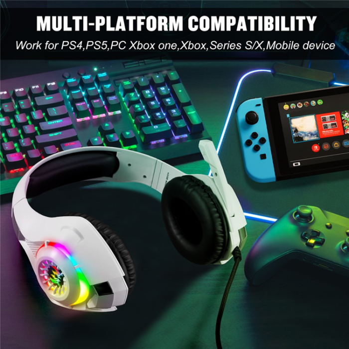 KOTION EACH - KOTION EACH Over-Ear Gaming Trådbundna Hörlurar RGB-ljus GS410