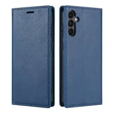 OEM - Samsung Galaxy S26 Pl&aring;nboksfodral Magnetst&auml;ngning Konstl&auml;der - Bl&aring;