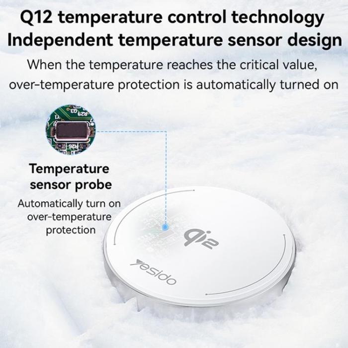 Yesido - YESIDO Qi2 Rund MagSafe Trådlös Laddare iPhone med Typ-C-kabel DS24