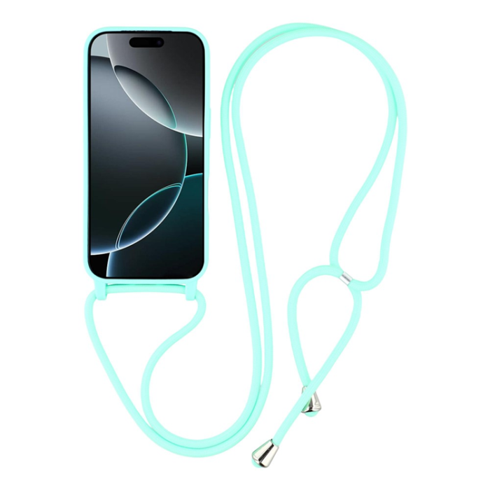 A-One Brand - iPhone 17 Pro Max Mobilskal TPU Shockproof med Lanyard - Mintgrön