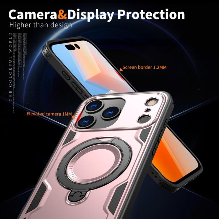 N/A - Mobilskal till iPhone 17 Pro Plast Militärt Skydd - Roséguld