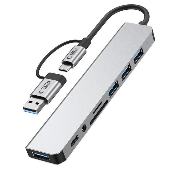 Tech-Protect - Tech-Protect HB06 9in1 Hub Adapter - Space Grå