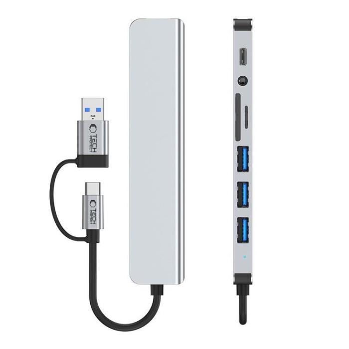 Tech-Protect - Tech-Protect HB06 9in1 Hub Adapter - Space Grå