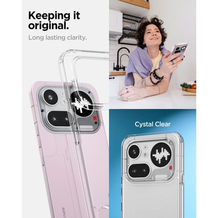 Spigen - Spigen Mobilskal för Nothing Phone 4a Pro Ultra Hybrid - Kristallklar