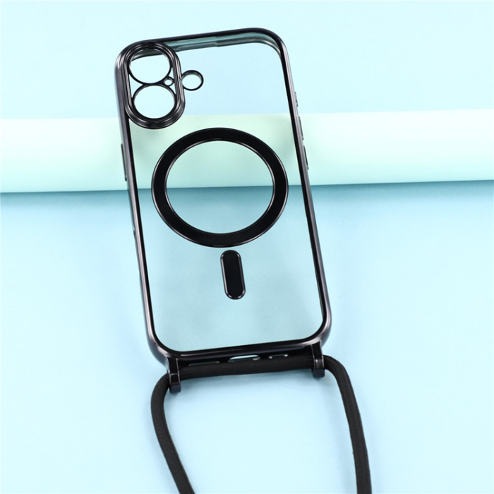 A-One Brand - iPhone 17 Mobilskal MagSafe Electroplating Edge TPU - Svart