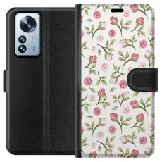 Gustaf - Pl&aring;nboksfodral till Xiaomi 12 Pro med Blommigt