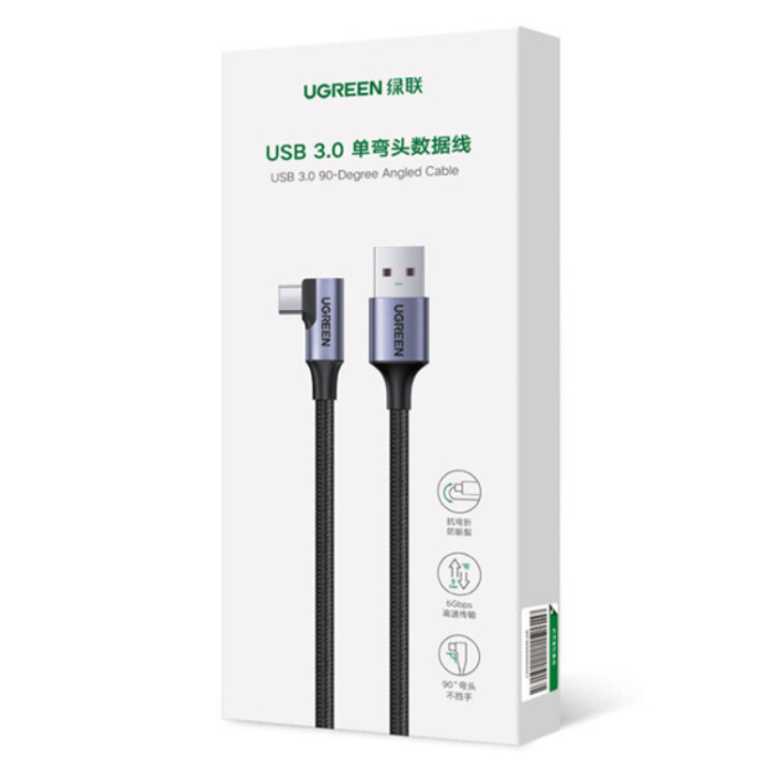 Ugreen - Ugreen USB-C till USB-A kabel 1m - Svart