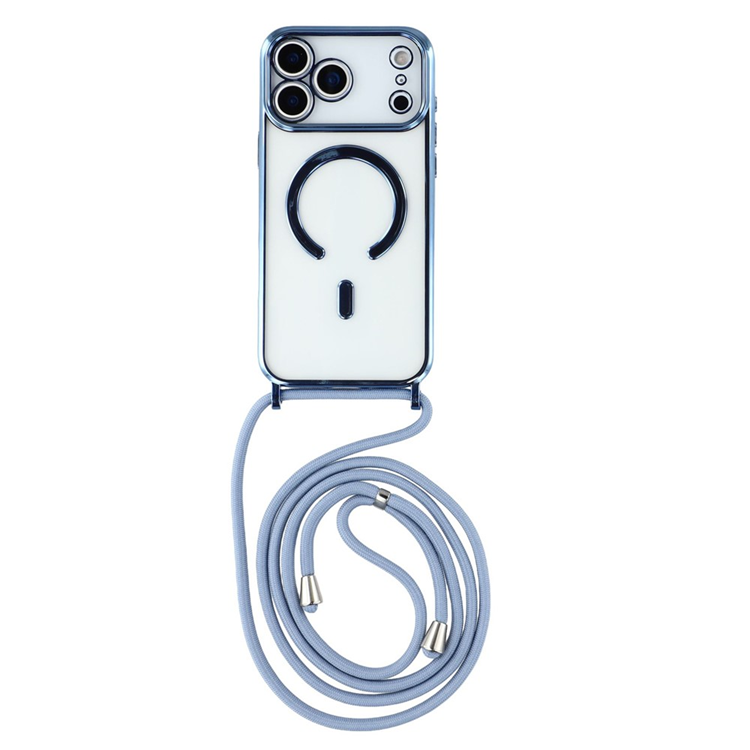 iPhone 17 Pro Mobilskal MagSafe Electroplating Edge TPU - Blå | 2353 | AlltMobil