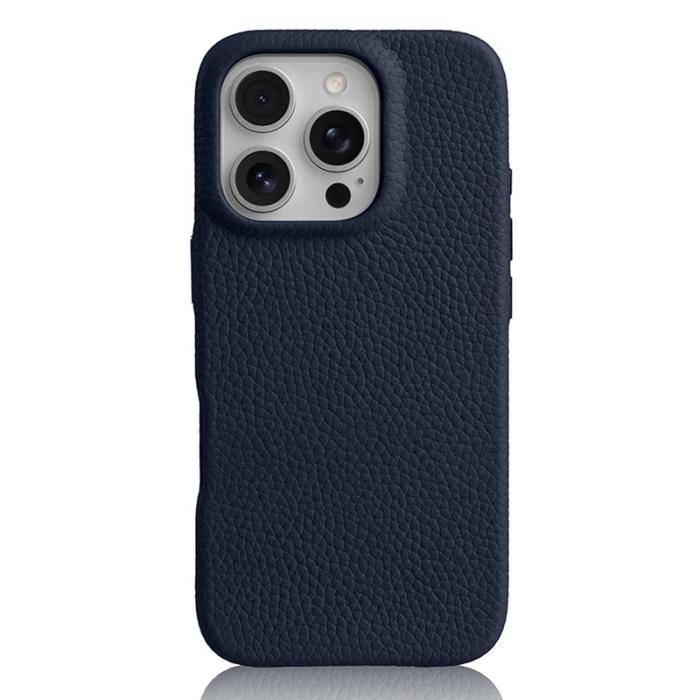 Melkco - MELKCO iPhone 16 Pro Magnetfodral Äkta Läder PC - Blå