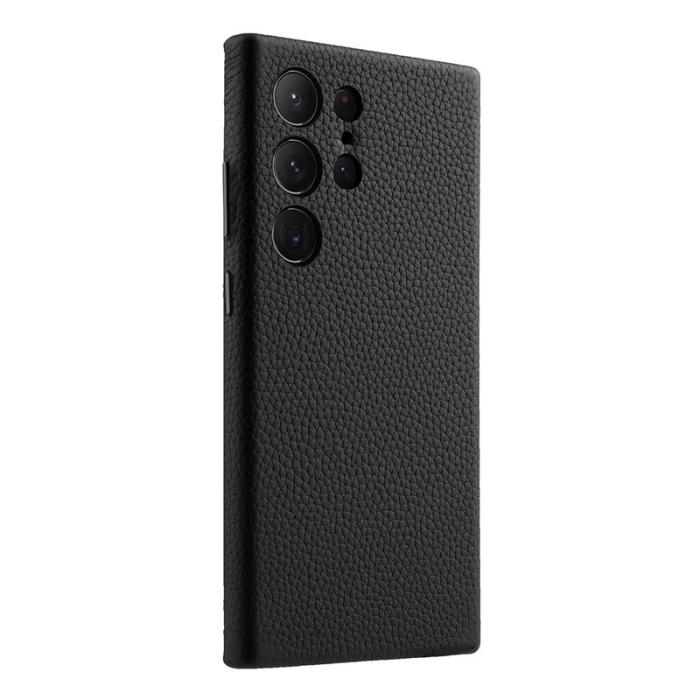 Melkco - MELKCO Mobilskal till Samsung Galaxy S24 Ultra Äkta Läder + PC - Svart