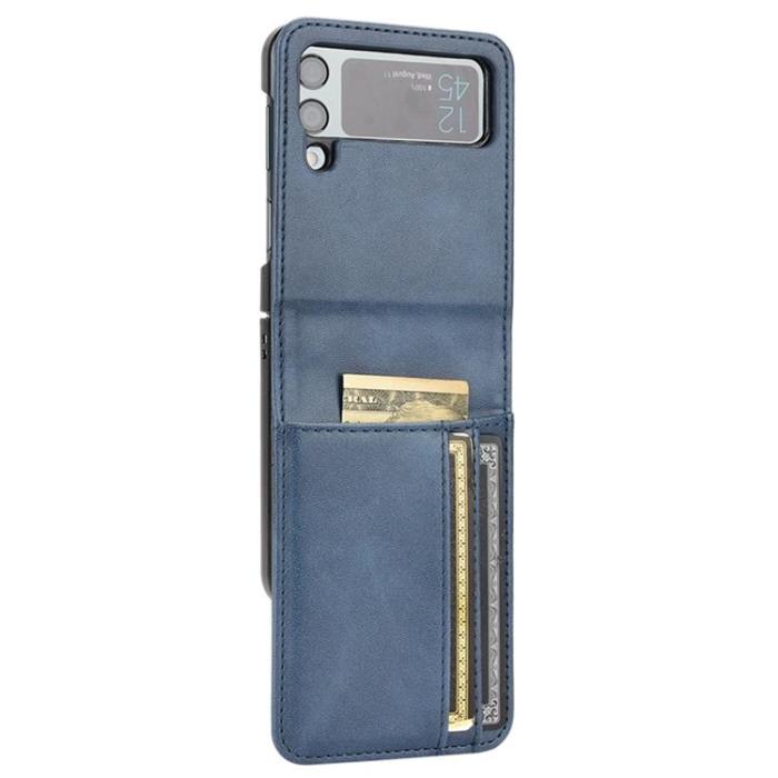 A-One Brand - Galaxy Z Flip 4 Plånboksfodral Portable Folding - Blå