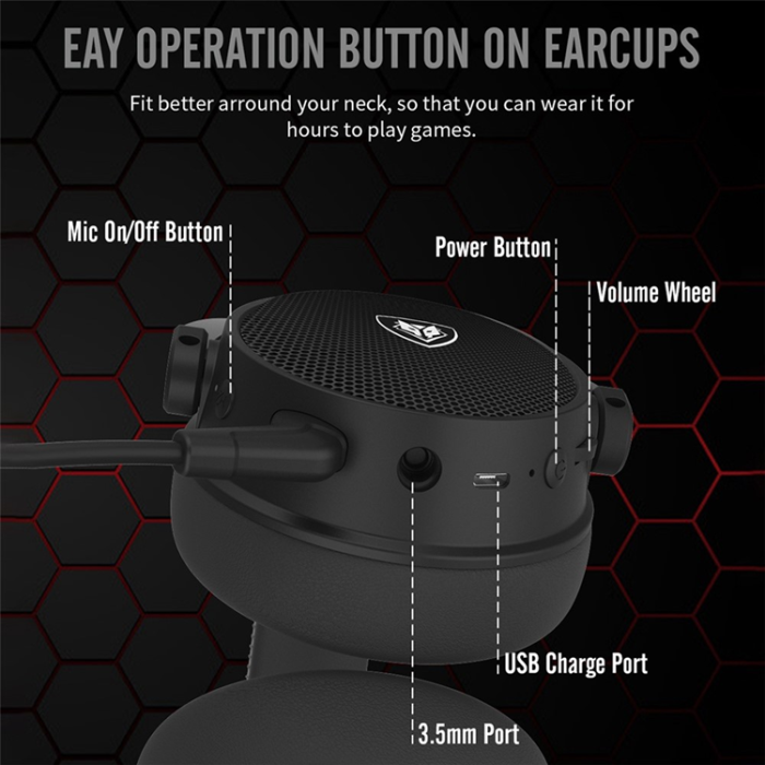 A-One Brand - NUBWO Over-Ear Trådlösa Gaming Hörlurar Brusreducerande Mikrofon G07