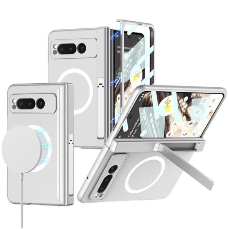 GKK Mobilskal till Google Pixel Fold Magsafe Kickstand - Silver
