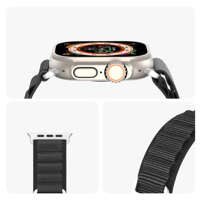 Dux Ducis - Dux Ducis Apple Watch 7/8 (42/44/45/49mm) Armband GS - Svart