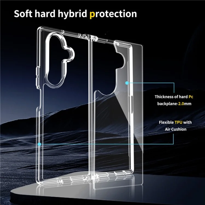 A-One Brand - Galaxy Z Fold 7 5G Mobilskal Acrylic Integrated Design - Clear