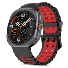 Tech-Protect - Tech-Protect Armband F&ouml;r Galaxy Watch Ultra (47mm) Icon Pro - R&ouml;d/Svart