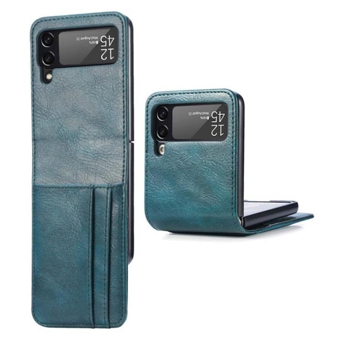 UTGATT - Galaxy Z Flip 4 Plånboksfodral Portable Folding - Grön