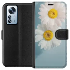 Gustaf - Pl&aring;nboksfodral till Xiaomi 12 Pro med Sommarblommor