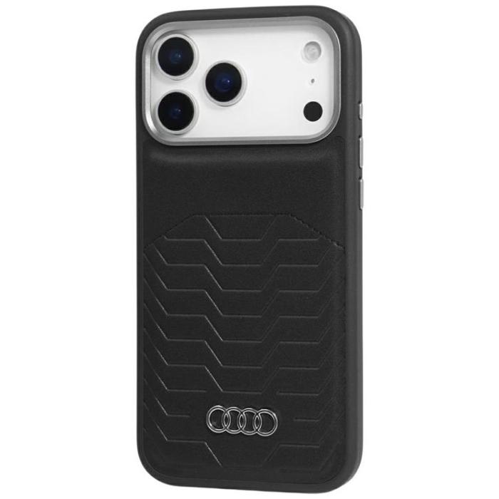 Audi - Audi iPhone 17 Pro Mobilskal MagSafe GT Syntetiskt Läder - Svart