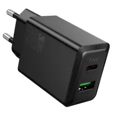 Hoco - Hoco Snabbladdare PD 30W USB-A USB-C QC3.0 AFC 3A N71 - Svart